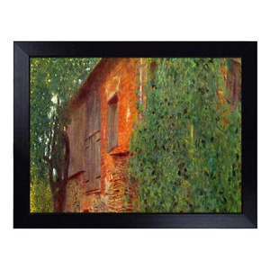 Gustav Klimt House In A Field Lap Tray Cushioned Bean Bag Padded TV Dinner Desk - Picture 1 of 4