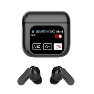 Black Bluetooth 5.4 Wireless Noise Reduction Headphone LED Touchscreen Earphones - Zdjęcie 1 z 17