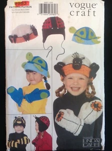 Pattern Vogue 9983, children’s fleece hat, mittens, turtle, spider etc. - Picture 1 of 2