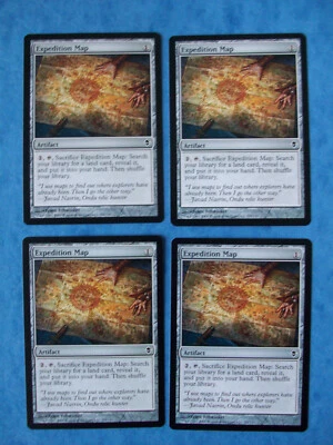 MTG Magic the Gathering EXPEDITION MAP ZENDIKAR NM X4 (b)  ACTUAL PICTURES - Image 1 of 2