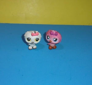 Littlest Pet Shop #360 Owl Bird White Gray Pink Bow Yellow Dot Eyes & Pink Owl - Picture 1 of 2