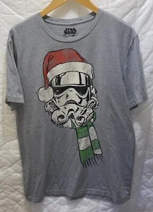 T-shirt vintage Star Wars, adulto grande manica corta Christmas Storm Trooper - Foto 1 di 6