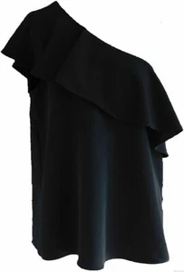 Pleione Damen Top One Shoulder Rüsche ärmellos Gr. S Bluse neu mit Etikett - Bild 1 von 6