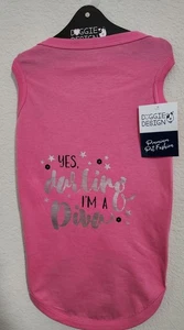 New Hot Pink Dog Tank   "Yes, Darling I'm a Diva"t | Size XL Super Soft Cotton - Picture 1 of 3