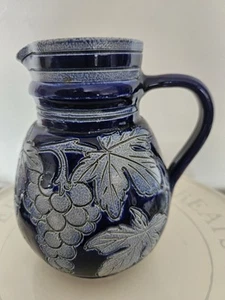Vintage Claude Schmitter Studio Pottery Salt Glazed Jug Pitcher. - Picture 1 of 9