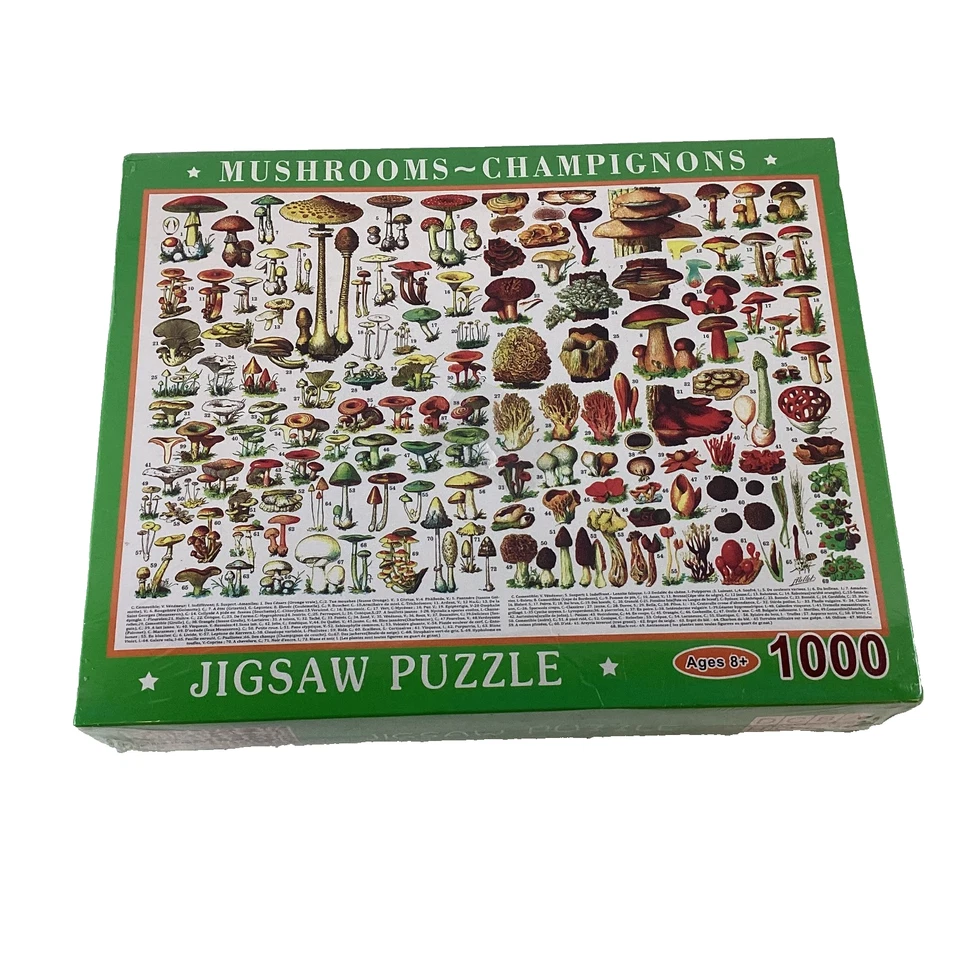 DCBA HGFE Orange Blue Rainy Night Park Walk 1000 Piece Jigsaw Puzzle K-3313