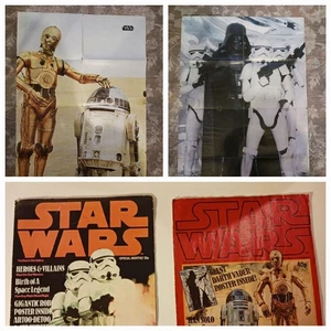 Vintage Star Wars 1977 Official Monthly Poster Magazines issue 1 & 3 Uk Editions - Imagen 1 de 17