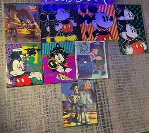 VINTAGE 1990's DISNEY LOT OF 11 SCHOOL FOLDERS MICKEY & TOY STORY - Picture 1 of 15