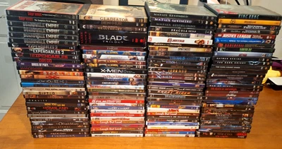 Huge Lot of 120+ Action & Sci-Fi DVDs – X-Men, Matrix, Gladiator, Blade, Marvel, - Image 1 of 4