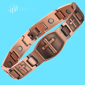 Reines Kupfer Magnetarmband Männer Arthritis Schmerzlinderung Karpaltunnel und mehr - Bild 1 von 4