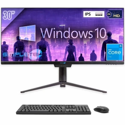 AIO ALL IN ONE I5 21:9 ULTRAWIDE 30" WINDOWS 10 16GB 480GB 2K IPS WIFI 6 PC BT - Image 1 of 4