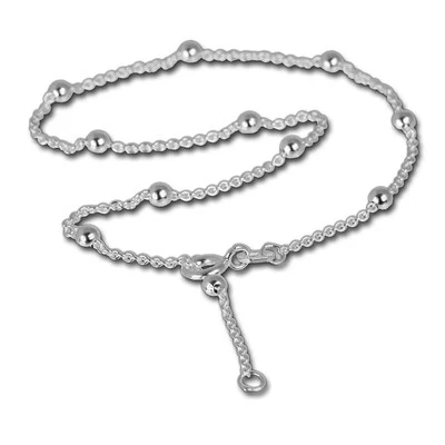 Silberdream Cavigliera Argento per Donna 925 Accessori IN Sfera 28cm SDF007 - Immagine 1 di 4