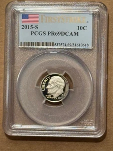 2015-S Roosevelt Dime PCGS PR69DCAM First Strike - Picture 1 of 2