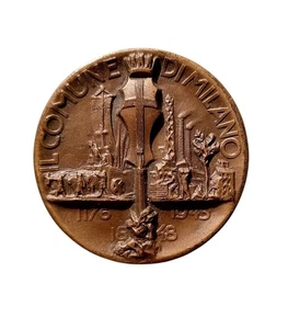 *HH* Medaglia Il Comune Di Milano Stemma Araldo Medal - Foto 1 di 4