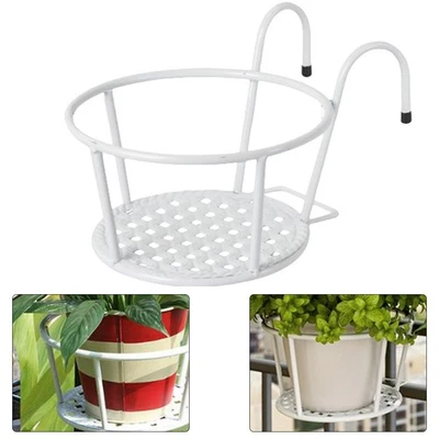 4 Stück Balkongeländer Blumentopfständer Eisenständer für Pflanzen drinnen - Bild 1 von 4