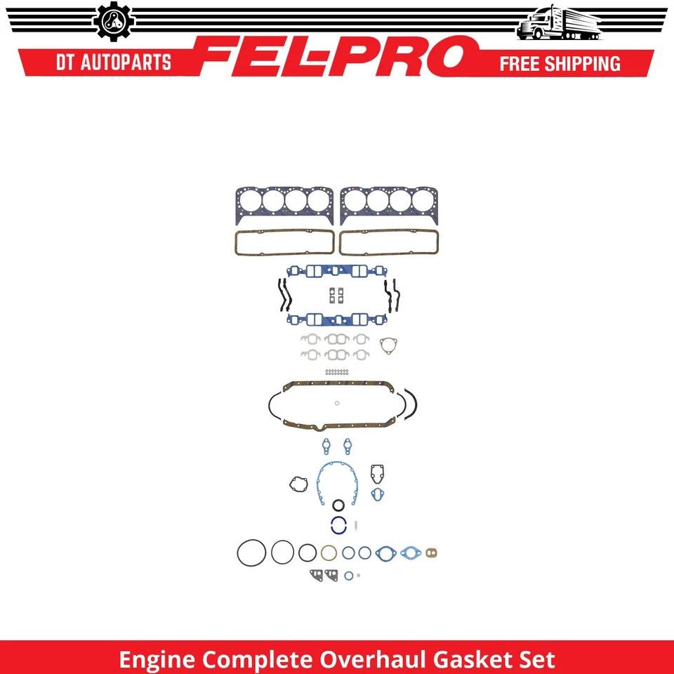 Juego completo de juntas de revisión Fel-Pro para motor Chevrolet Del Ray 1957-1958 Foto 1 de 1