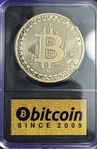 BITCOIN- Limited Edition Physical Coin with Display Case / Cryptocurrency - Picture 1 of 3