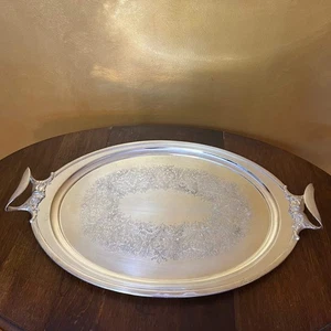 Vintage Silver Plated Large Oval Tray - Bild 1 von 8