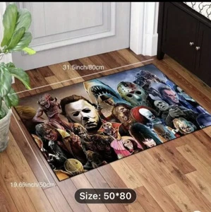 Halloween Scary Movie Large Doormat Decoration - Non-Slip Suitable for Outdoor. - Picture 1 of 5