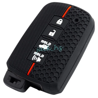 Funda de gel de sílice 4 botones llave inteligente llavero cubierta para Toyota Highlander Camry Avalon Foto 1 de 4