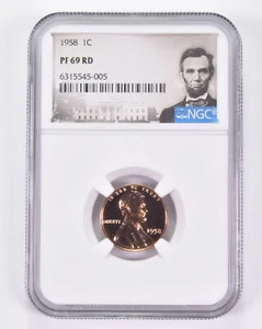PF69 RD 1958 Lincoln Wheat Cent - Graded NGC *8963 - Picture 1 of 3
