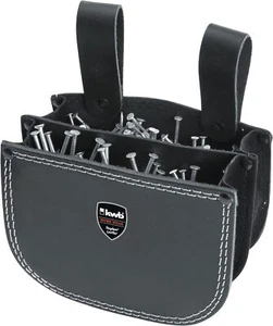kwb Nageltasche für Dachdecker, aus Leder, mit Zwei Fächern und Gürtelschlaufe z - Bild 1 von 4