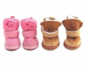 Cute Warm Winter Pet Dog Boots Puppy Shoes Protective Anti-slip Apparel - Picture 1 of 17