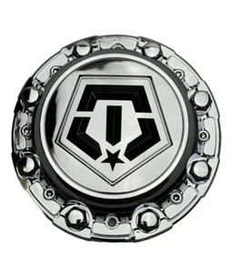 TIS Chrome/Black Logo Wheel Center Cap W/Base 1921L173+1920L185 - Picture 1 of 4