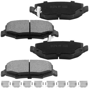 Pastillas de freno traseras de cerámica con hardware para Jeep Wrangler Liberty Dodge Nitro H03 - Imagen 1 de 4