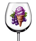 12x Purple Icecream Tumbler Wine Glass Bottle Vinyl Sticker Decals j277