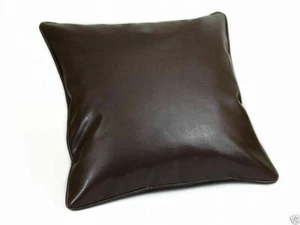 Pillow Cover Home Decorative Handmade Genuine Leather Cushion Cover Black - Picture 1 of 2