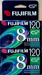 FUJIFILM 120 - 8 MM - P6-120 8 - HIGH QUALITY VIDEO CASSETTES (2) PACK - SEALED