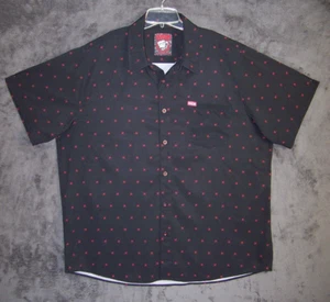 DIXXON Shirt Adult 2X XXL Black Chief Short Sleeve Button Casual Outdoor Mens - Picture 1 of 12