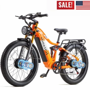 Dual Motor 26" Electric Bike 2000W E-Bike For Adults Bicycle MTB 30mph Fat Tyre - Picture 1 of 9