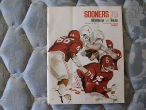 1970 TEXAS LONGHORNS OKLAHOMA SOONERS PROGRAM College Football UT#1! Football AD - Picture 1 of 12