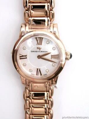 Reloj clásico de cuarzo David Yurman de oro rosa de 18 quilates con diamantes #T717-S-A-13208 Foto 1 de 4
