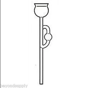 Lab Glass Thistle Tube Long Stem Funnel bent 350mm new - Picture 1 of 2