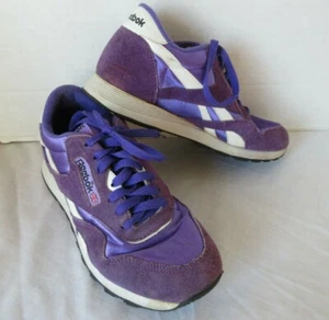 Vintage 80's Women's Reebok GPX R301 Purple Athletic Low Top Shoes Sz 7 Classic - Picture 1 of 9