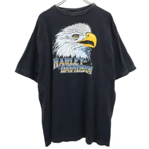 HARLEY DAVIDSON 90s Eagle Print Short sleeve T-shirt Old vintage Men's - Picture 1 of 7