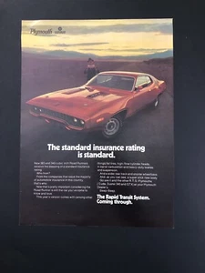 1971 PLYMOUTH ROAD RUNNER ORIGINAL VINTAGE PRINT AD ADVERTISEMENT PRINTED - Picture 1 of 1