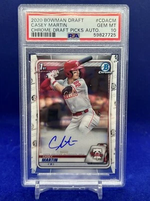 2020 Bowman Draft Casey Martin 1st Autograph PSA 10 #CDACM - Image 1 of 2