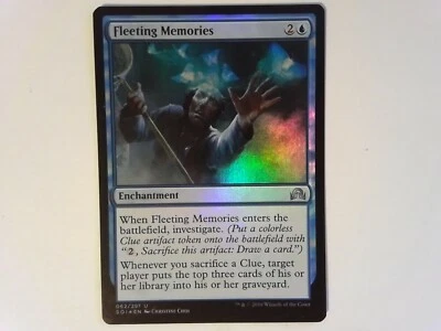 Foil Fleeting Memories	 Shadows over Innistrad - Magic the Gathering MTG - Blue - Image 1 of 2
