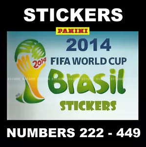 Panini WM 2014 AUFKLEBER #222-449 schwarze Rückseite - Bild 1 von 3