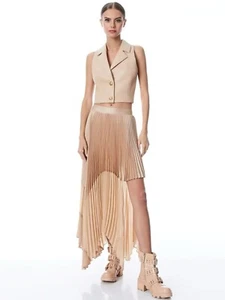 Alice Olivia FRALEY ASYMMETRIC MIDI SKIRT $440 SZ 6 - Picture 1 of 6