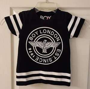 BOY LONDON Hockey-Style T-Shirt UK Size 95 (2T) Unisex, Vintage 1990s - Picture 1 of 3
