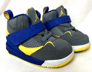 Air Jordan Flight 45 Sneaker Kleinkind / Baby Größe 5C blau gold grau - Bild 1 von 6