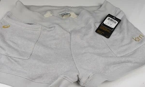 ASICS Women's Shorts XL Pockets Ejercisio GYM CLOTHES NEW Grey Gray Gris NWT - Picture 1 of 9