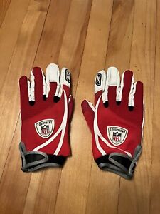 Atlanta Falcons TEAM ISSUED Reebok NFL Equipment Gloves Red/White/Black