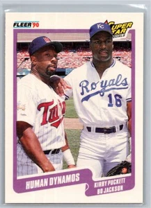 1990 Fleer Canadian #635 menschliche Dynamos - Kirby Puckett/Bo Jackson - Bild 1 von 2