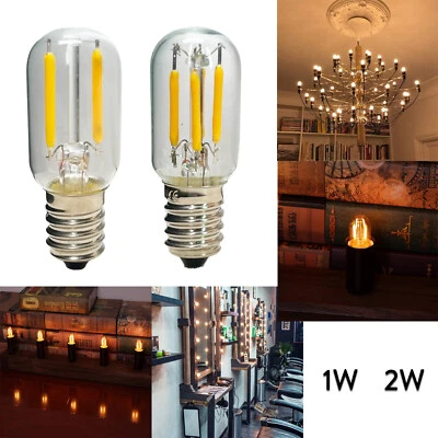 LED Filament Light Bulb T20 E12 E14 Retro Vintage 1W 2W 2200K COB Lamp 110V 220V - Image 1 of 4